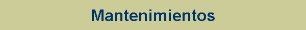 Mantenimientos